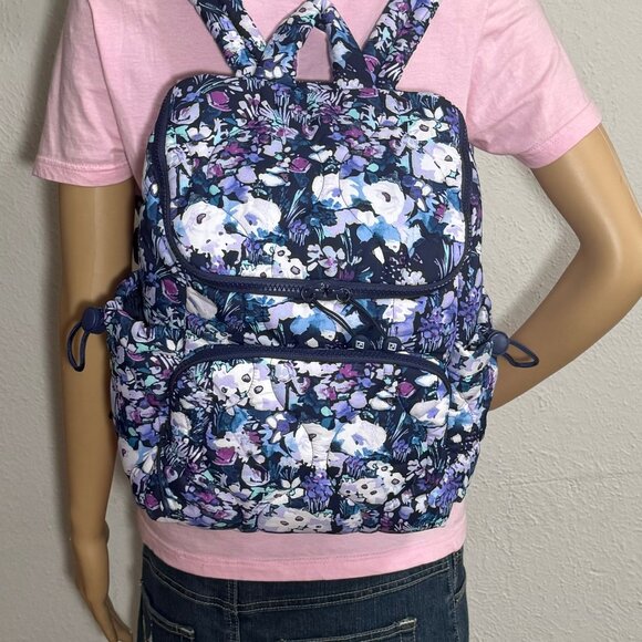 Vera Bradley Featherweight Backpack Artist\'s Garden Purple NWT main image 11